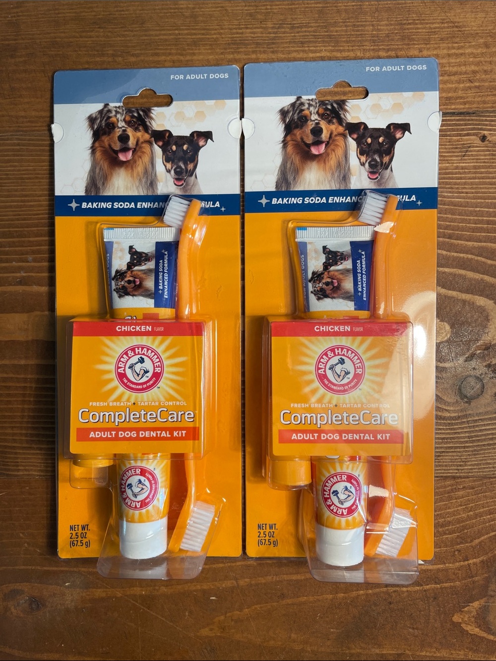 Arm & Hammer CompleteCare Adult Dog Dental Kit - chicken TWO NEW packages!